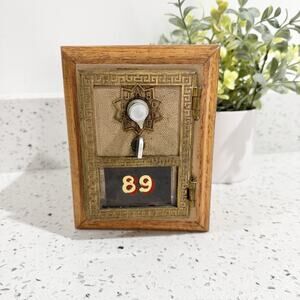 Vintage USPS 1965 Bank Box Lettered Combination Brass 89